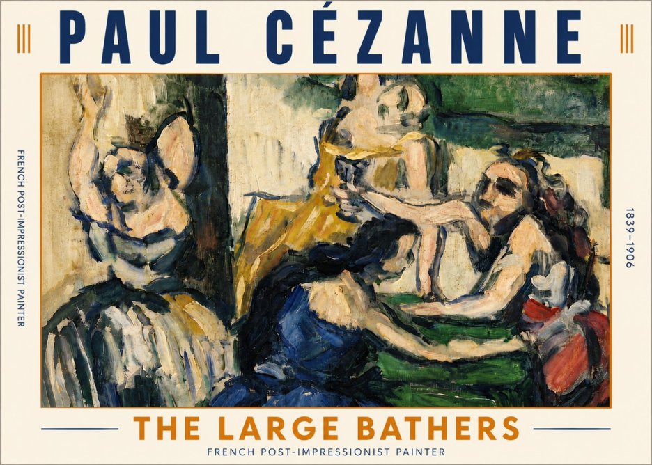 Paul Cézanne The Large Bathers II No6 - Plakat
