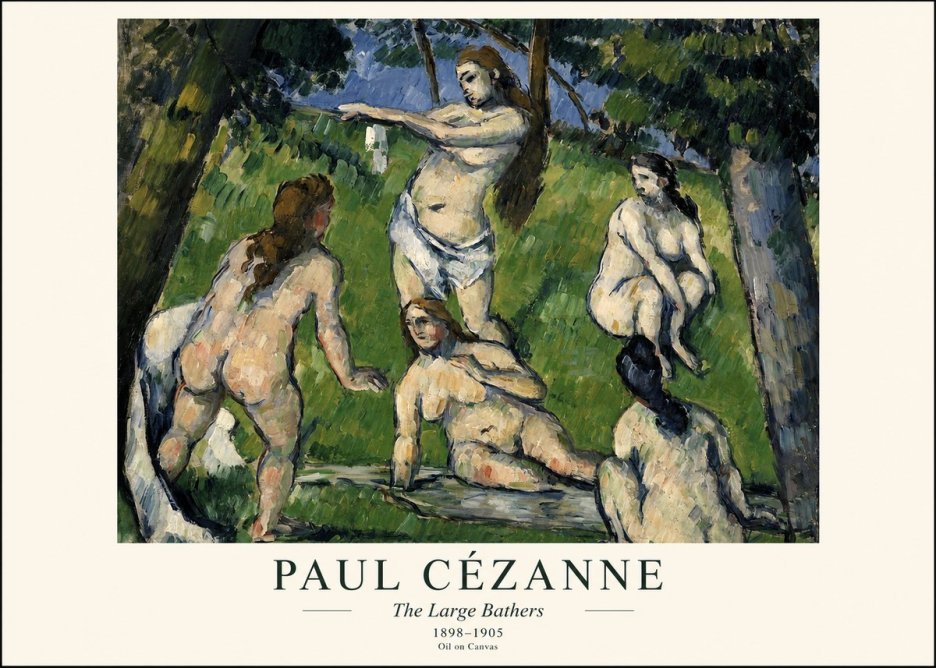 Paul Cézanne The Large Bathers III No1 - Plakat