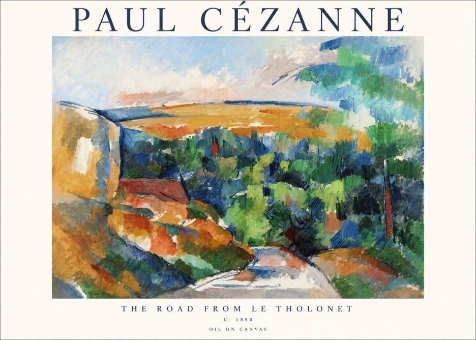 Paul Cézanne The Road from Le Tholonet No1 - Plakat