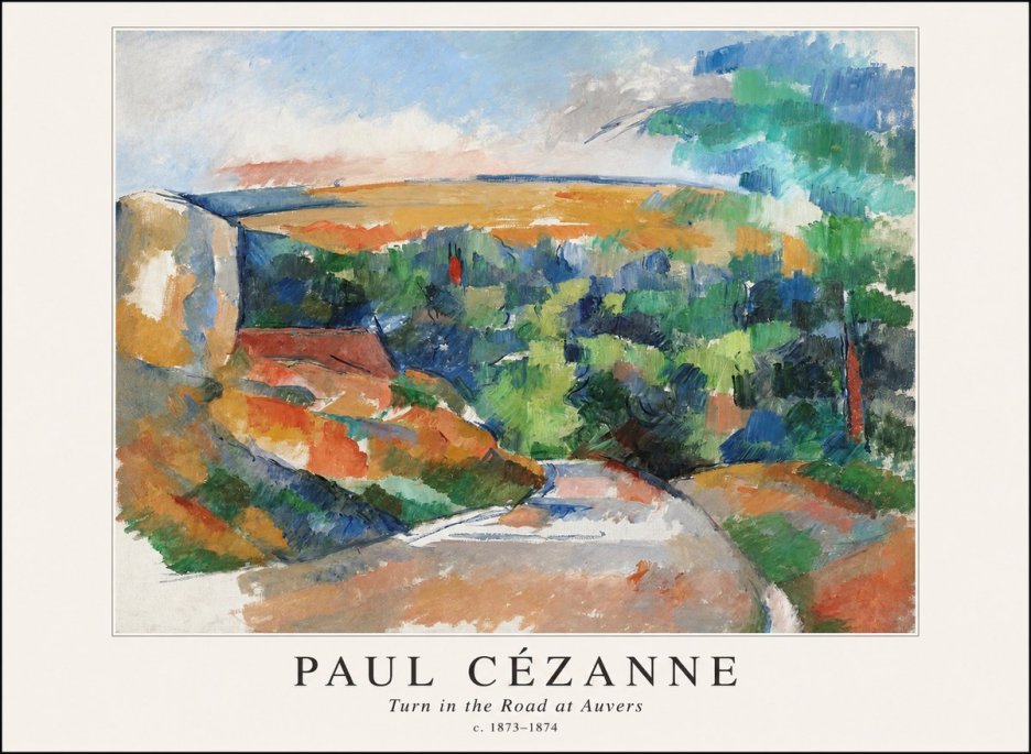 Paul Cézanne The Road from Le Tholonet No4 - Plakat