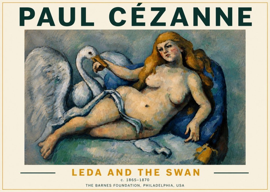 Paul Cézanne Leda and the Swan No5 - Plakat