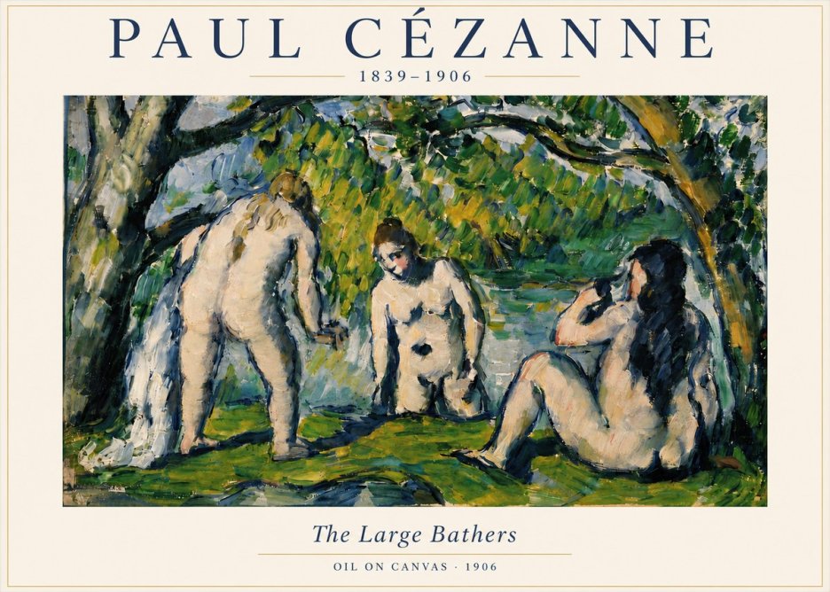 Paul Cézanne The Large Bathers V No3 - Plakat
