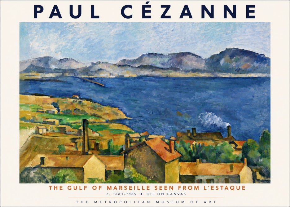 Paul Cézanne The Gulf of Marseille Seen from L'estaque No5 - Plakat