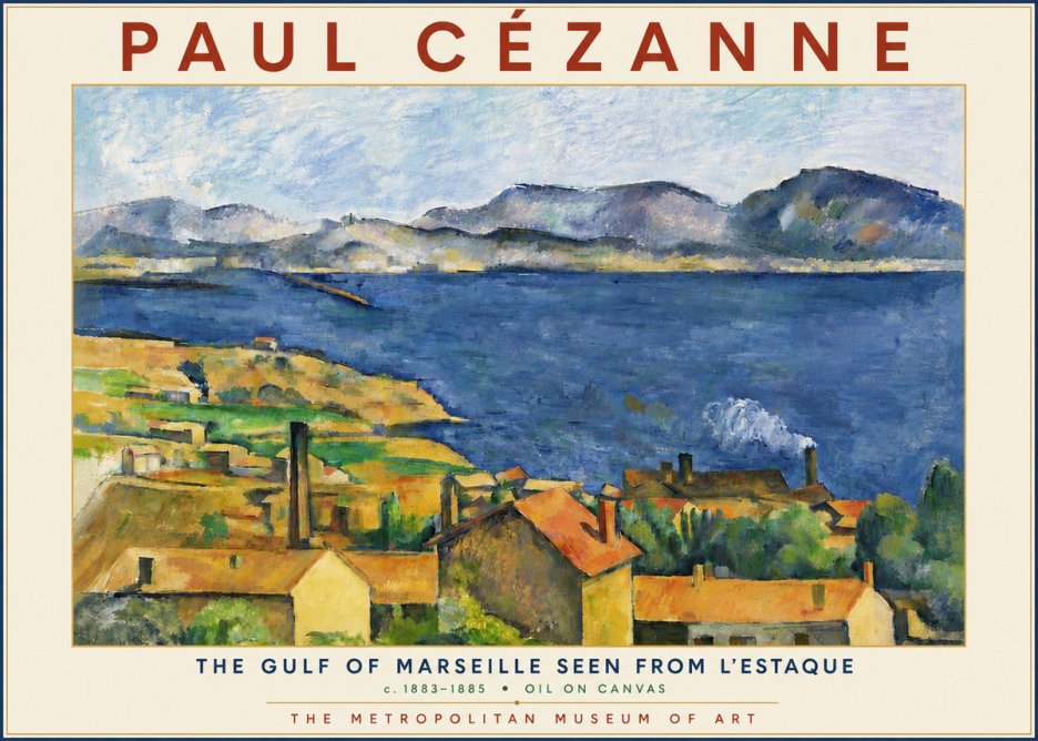 Paul Cézanne The Gulf of Marseille Seen from L'estaque No6 - Plakat