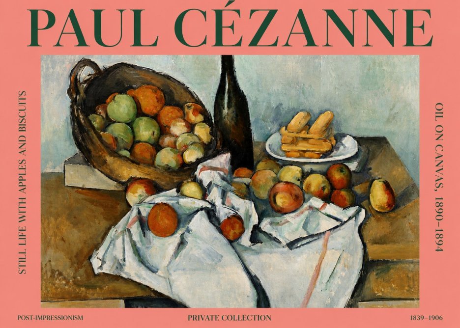 Paul Cézanne Still Life with Apples and Biscuits No3 - Plakat
