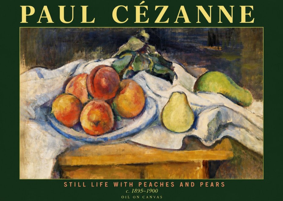 Paul Cézanne Still Life with Peaches and Pears No4 - Plakat