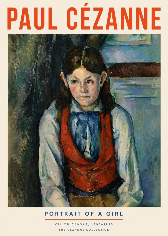 Paul Cézanne Portrait of a Girl No4 - Plakat