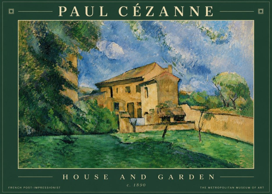 Paul Cézanne House and Garden No6 - Plakat