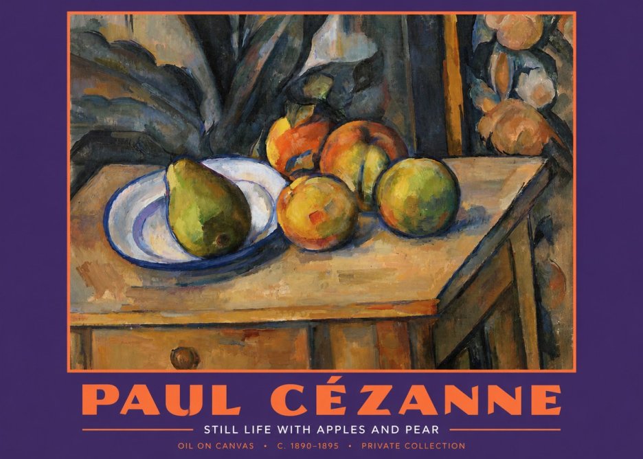 Paul Cézanne Still Life with Apples and Pear No2 - Plakat