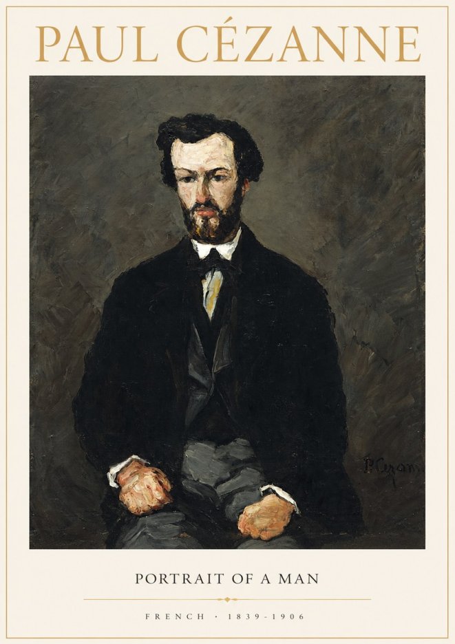 Paul Cézanne Portrait of a Man II No1 - Plakat