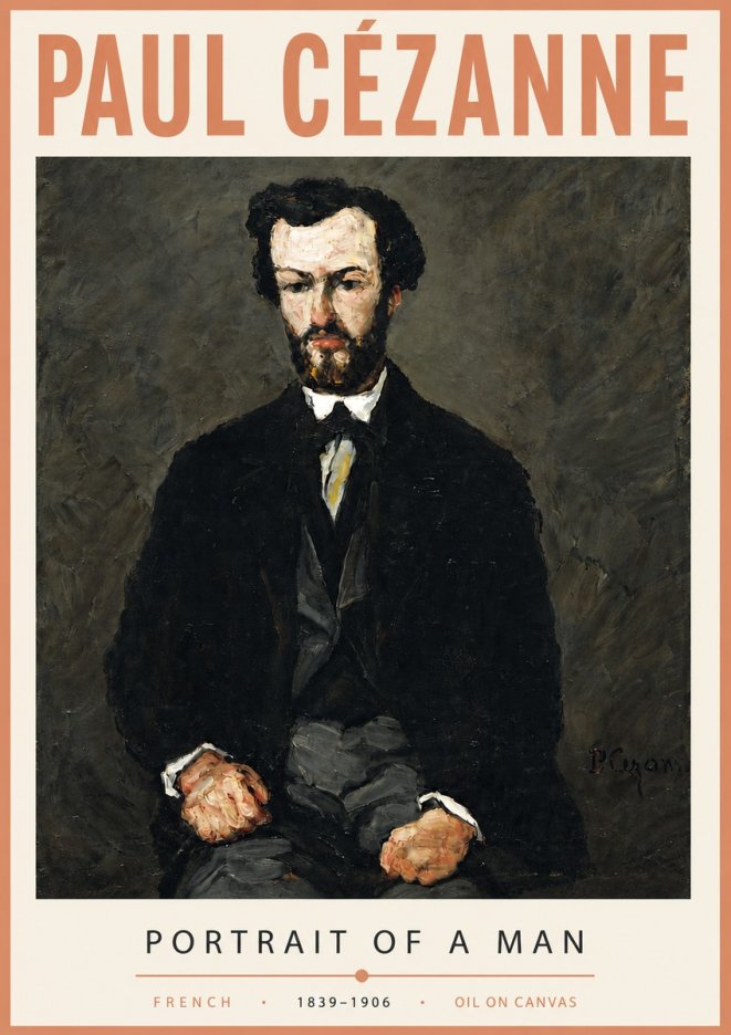 Paul Cézanne Portrait of a Man II No4 - Plakat