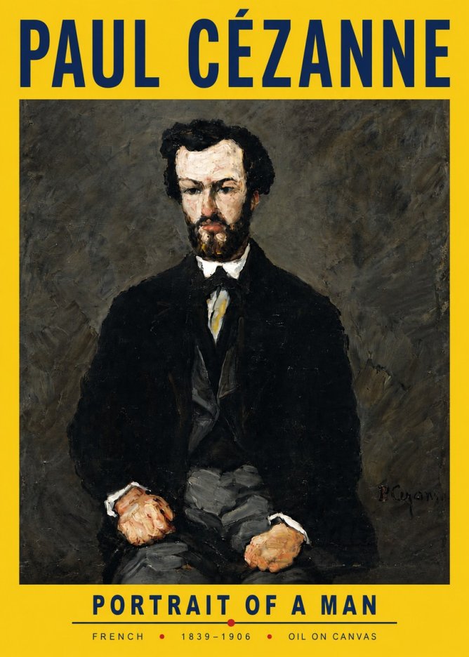 Paul Cézanne Portrait of a Man II No6 - Plakat