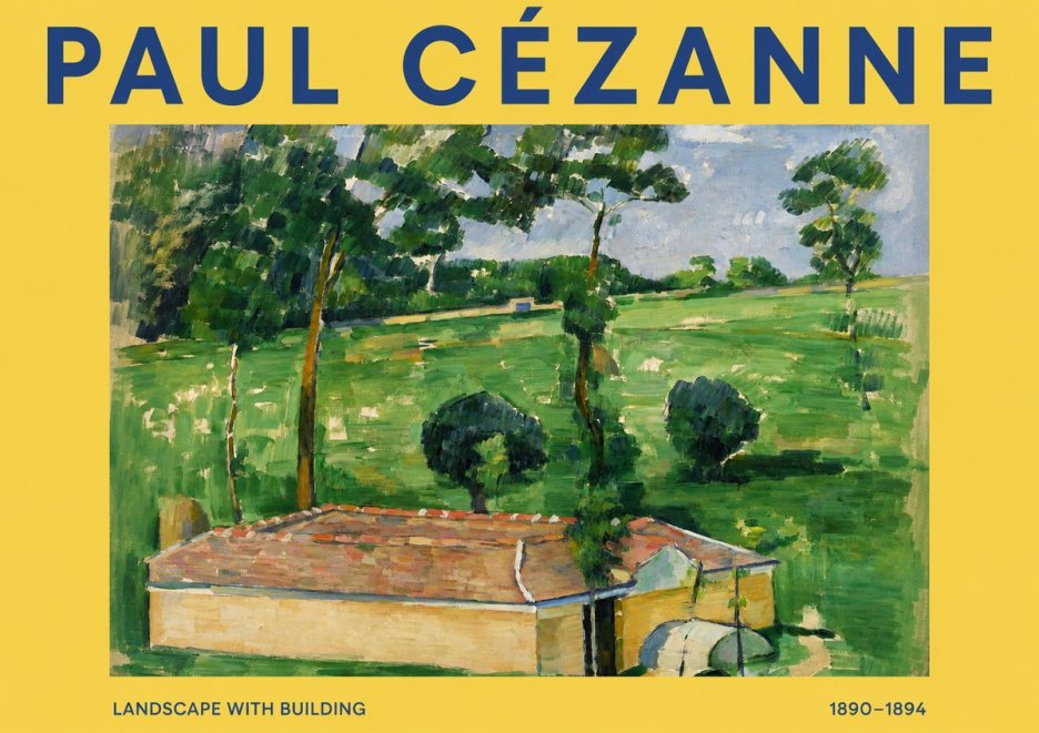 Paul Cézanne Landscape with Building No2 - Plakat