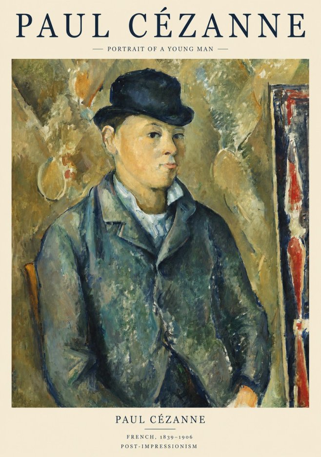 Paul Cézanne Portrait of a Young Man No1 - Plakat
