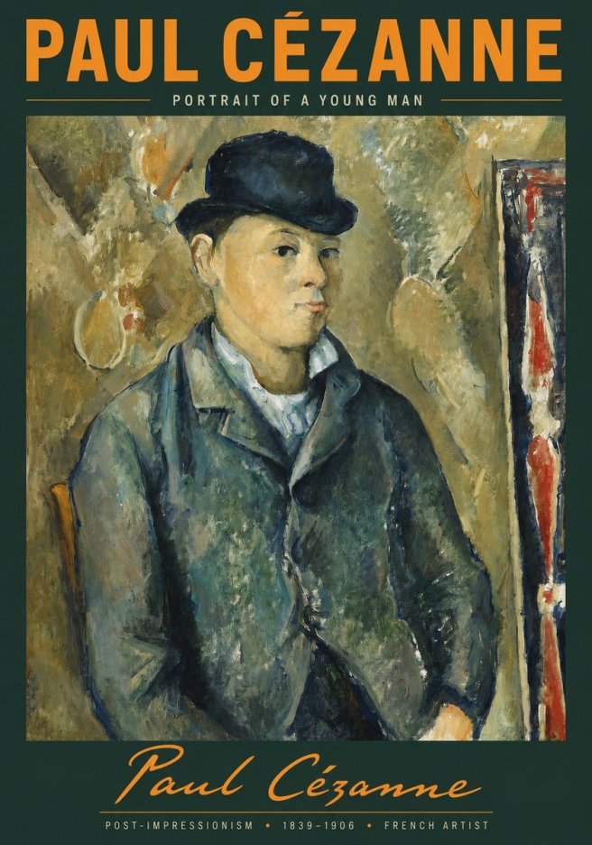 Paul Cézanne Portrait of a Young Man No2 - Plakat