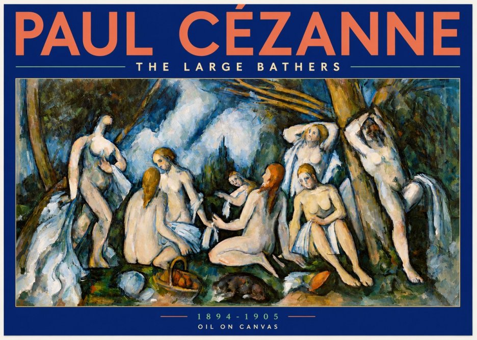 Paul Cézanne The Large Bathers VI No2 - Plakat