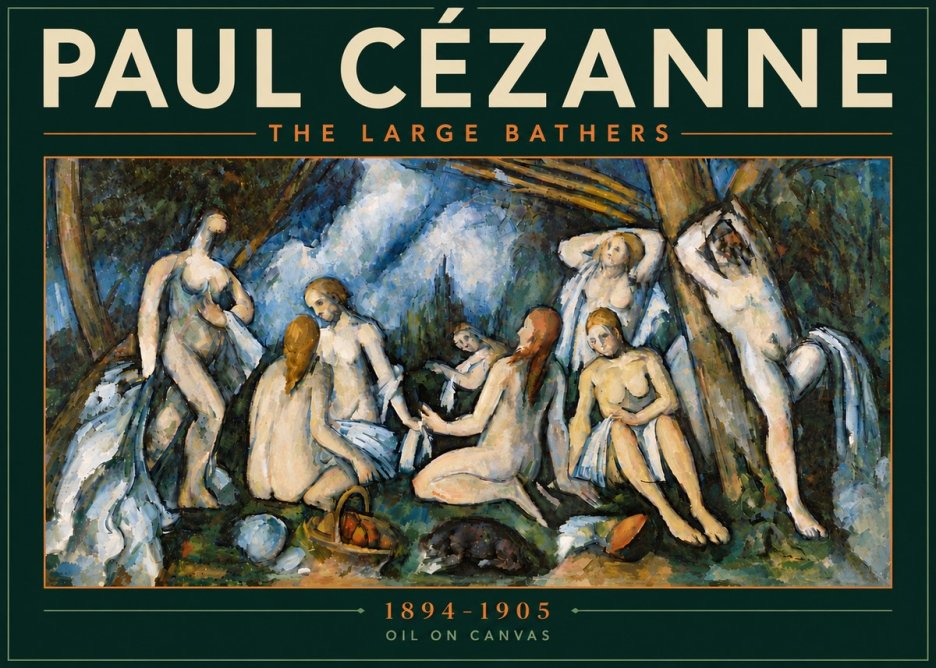 Paul Cézanne The Large Bathers VI No6 - Plakat