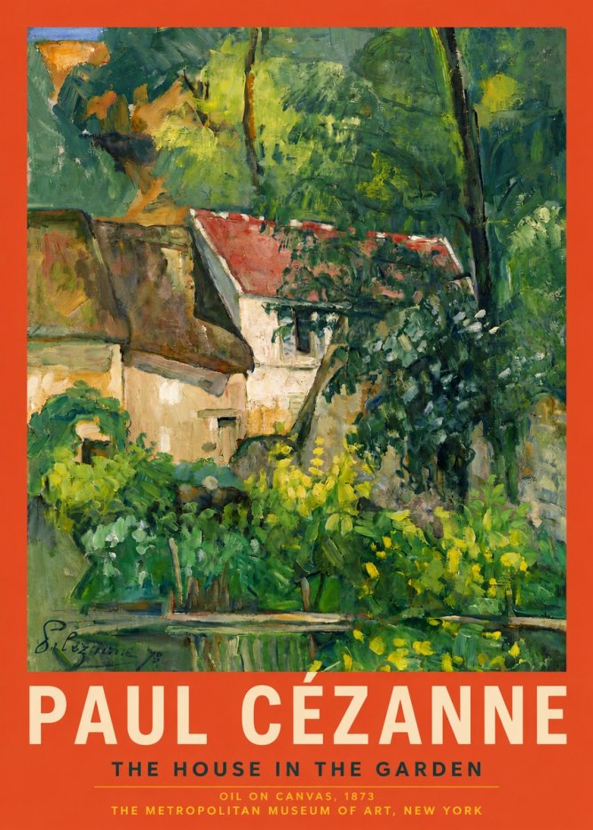 Paul Cézanne The House in the Garden No4 - Plakat