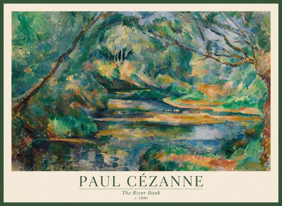 Paul Cézanne The River Bank No1 - Plakat