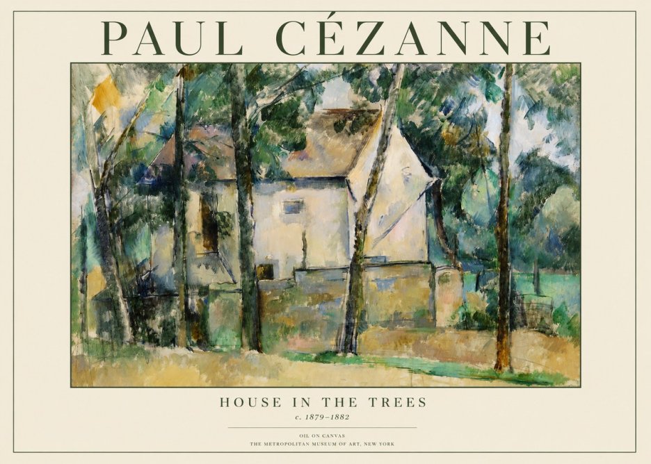 Paul Cézanne House in the Trees No1 - Plakat