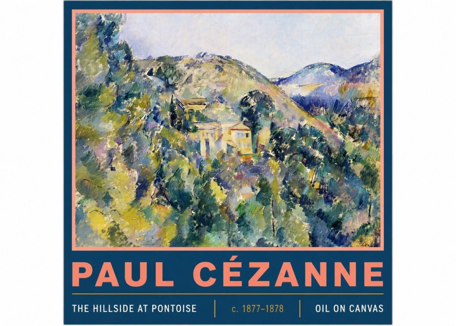 Paul Cézanne The Hillside at Pontoise No3 - Plakat