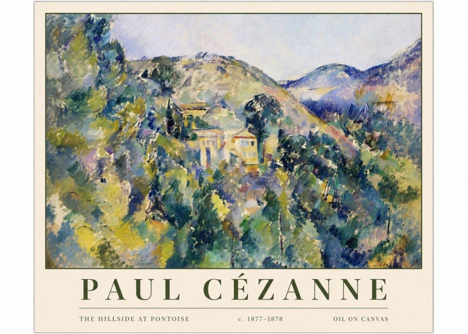 Paul Cézanne The Hillside at Pontoise No4 - Plakat