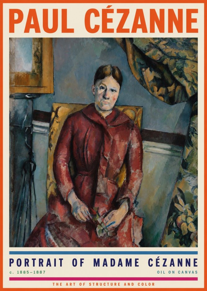 Paul Cézanne Portrait of Madame Cézanne II No2 - Plakat
