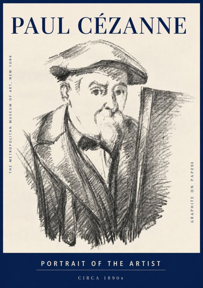 Paul Cézanne Portrait of the Artist III No3 - Plakat
