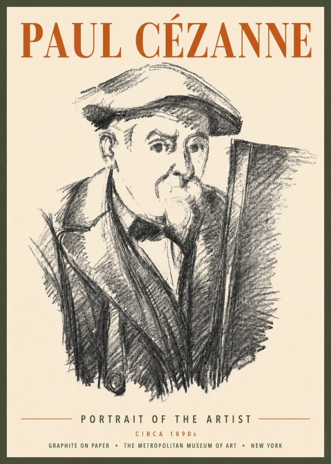 Paul Cézanne Portrait of the Artist III No4 - Plakat