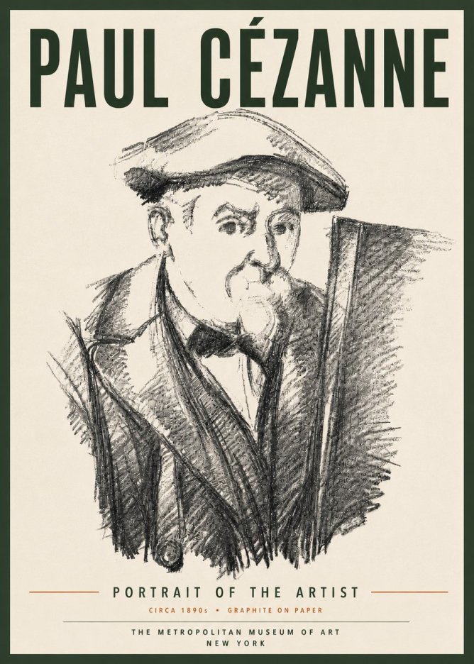Paul Cézanne Portrait of the Artist III No6 - Plakat