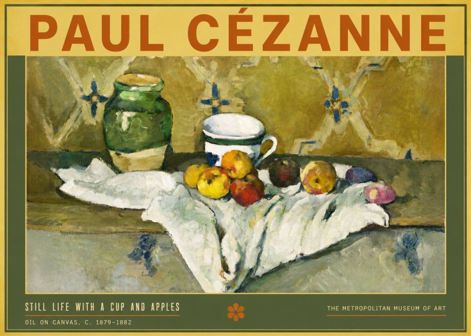Paul Cézanne Still Life with a Cup and Apples No4 - Plakat