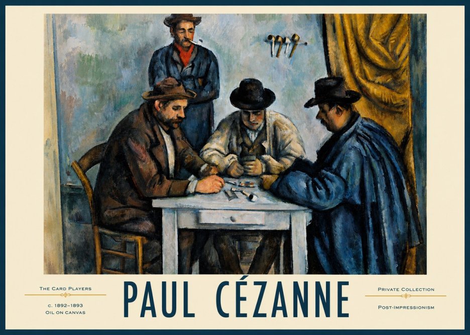 Paul Cézanne The Card Players II No3 - Plakat
