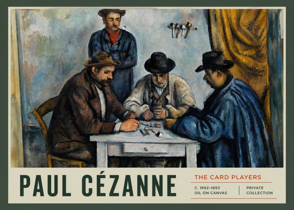 Paul Cézanne The Card Players II No4 - Plakat