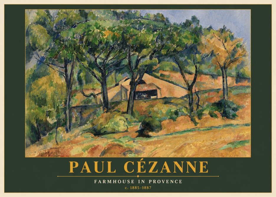 Paul Cézanne Farmhouse in Provence No3 - Plakat