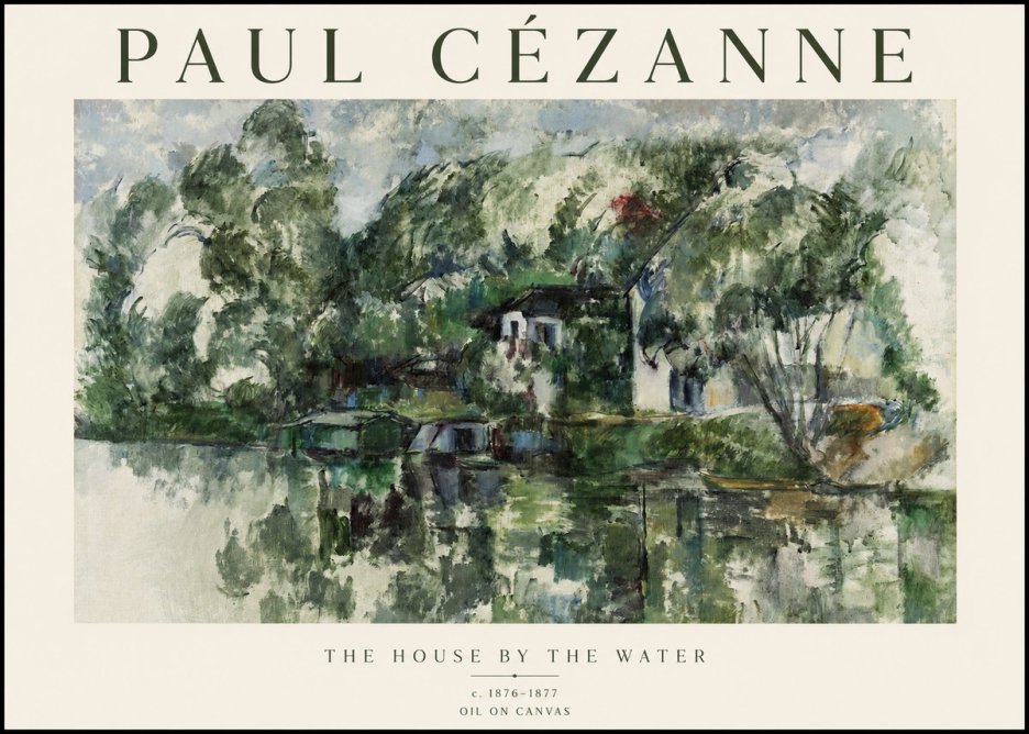 Paul Cézanne The House by the Water No1 - Plakat
