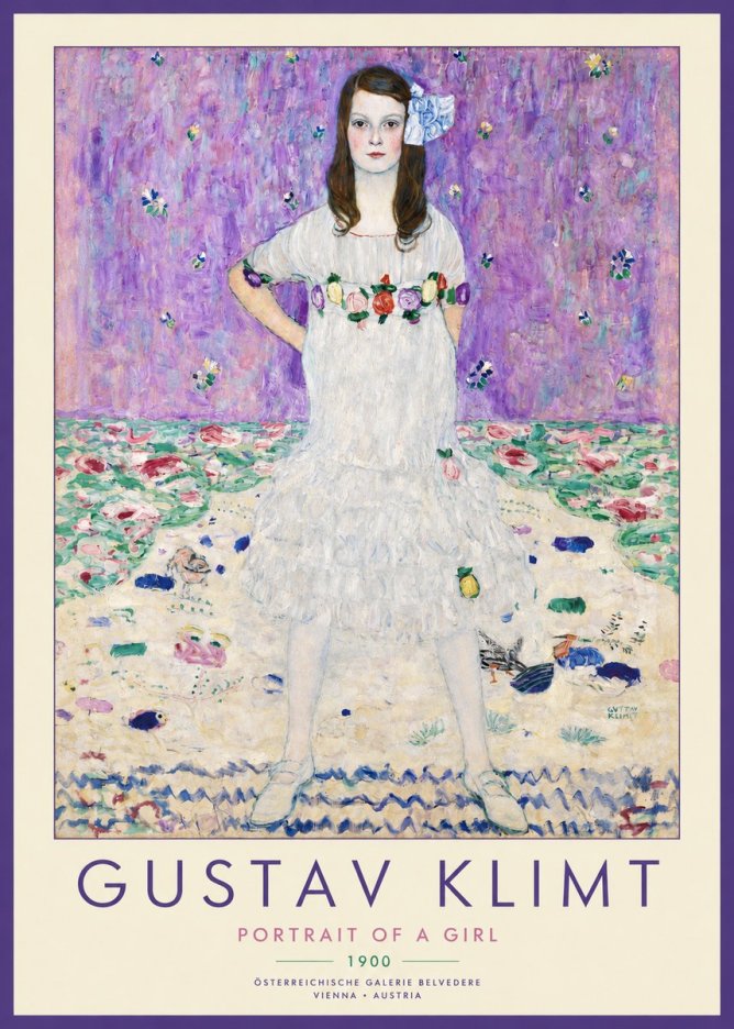 Klimt Portrait of a Girl No2 - Plakat