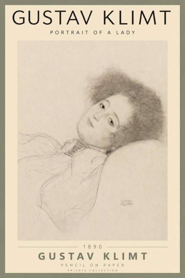 Klimt Portrait of a Lady No2 - Plakat