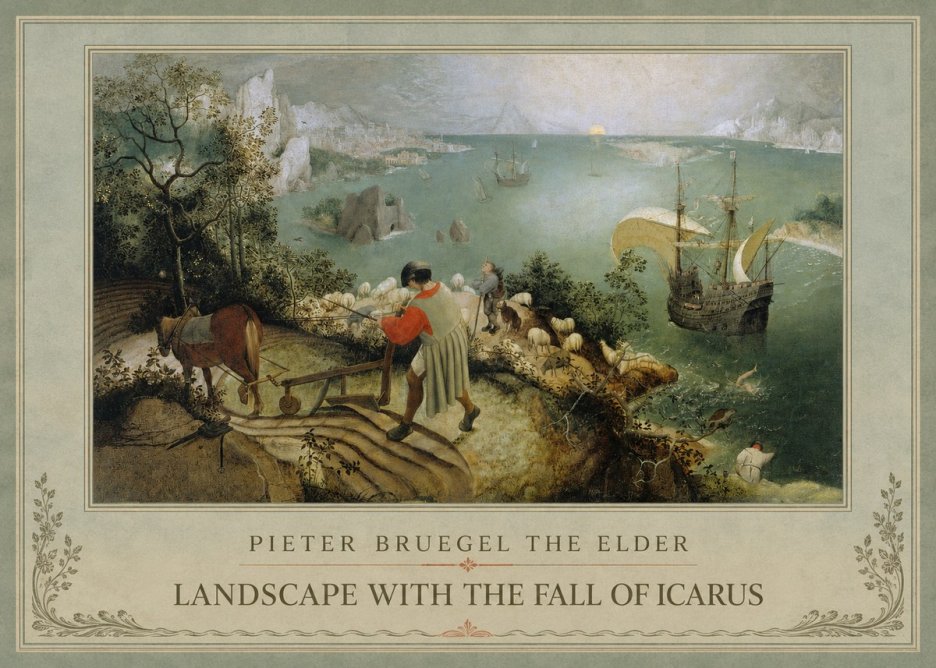 Pieter Bruegel Landscape with the Fall of Icarus I No1 - Plakat