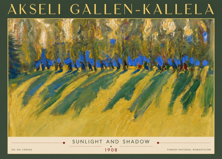 Akseli Gallen-Kallela Sunlit Field and Trees No6 - Plakat