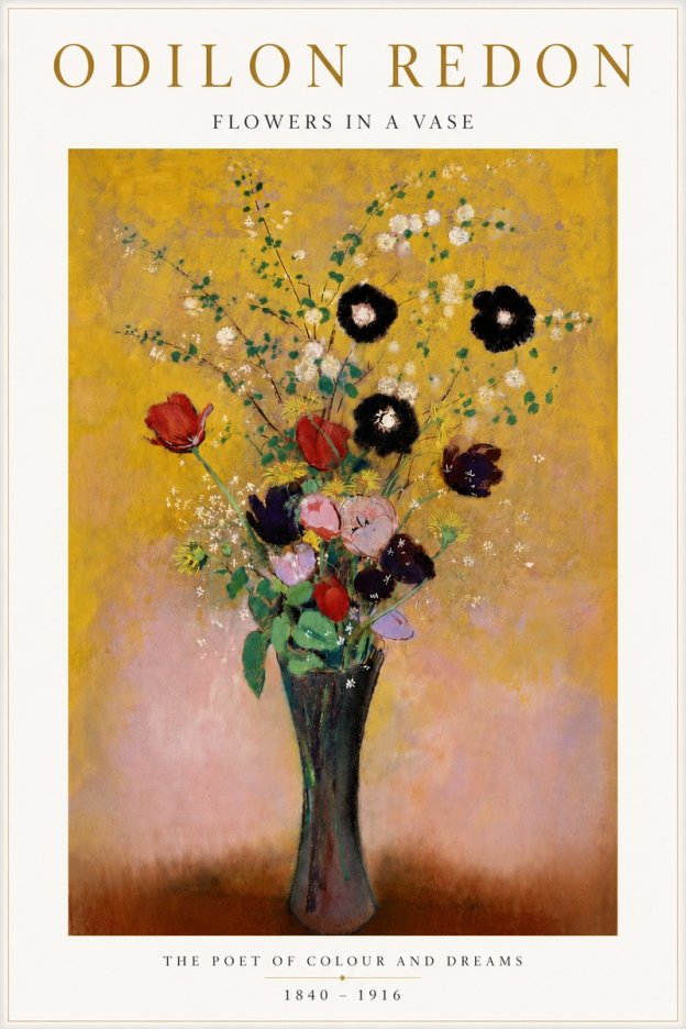Odilon Redon Flowers in a Vase IV No5 - Plakat