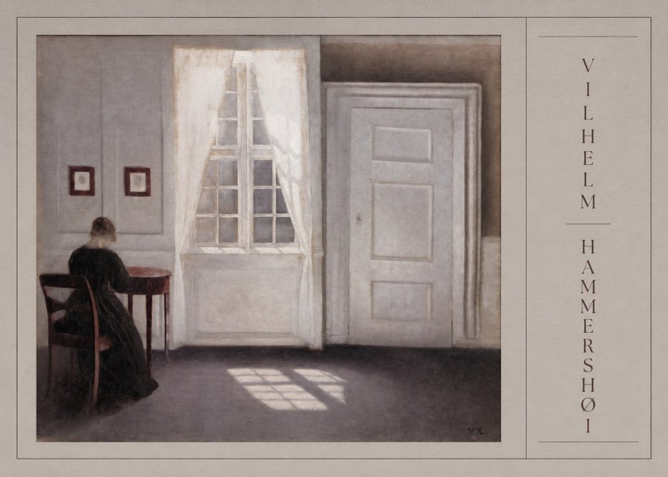 Vilhelm Hammershøi Interior with a Woman from the Back No2 - Plakat