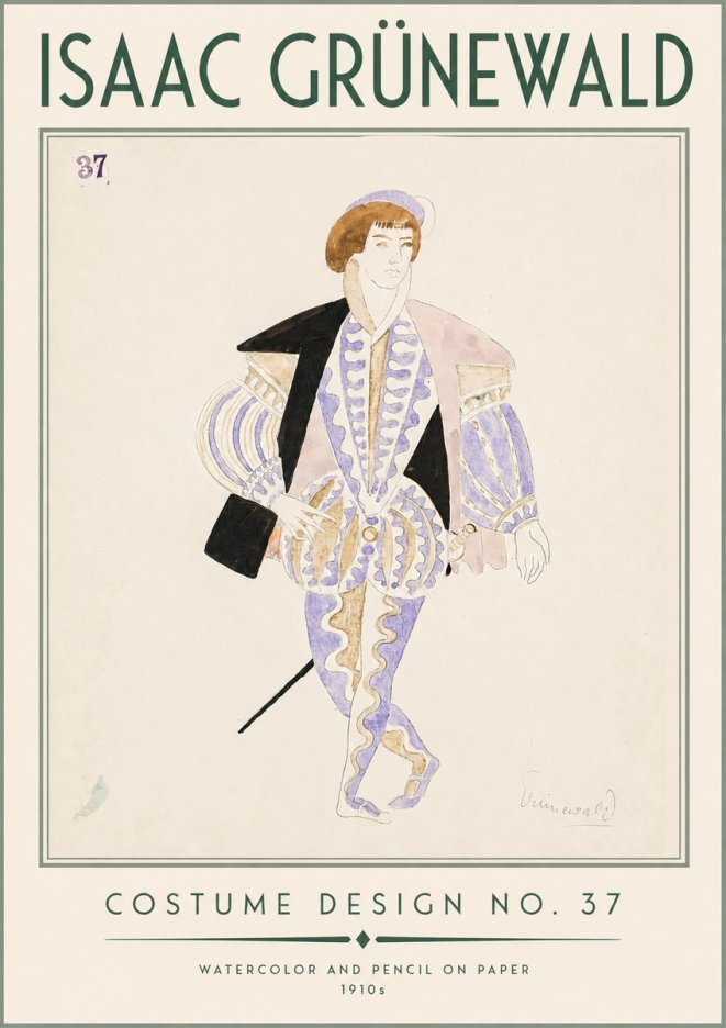 Isaac Grünewald Costume Design No. 37 No3 - Plakat