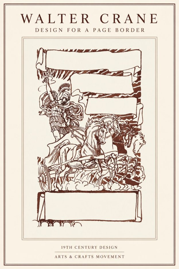 Walter Crane Design for a Page Border No1 - Plakat