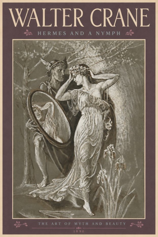 Walter Crane Hermes and a Nymph No5 - Plakat