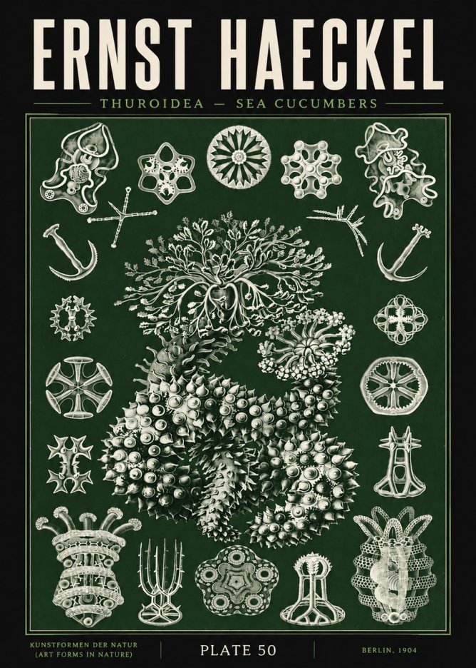 Ernst Haeckel Thuroidea - Sea Organisms No5 - Plakat