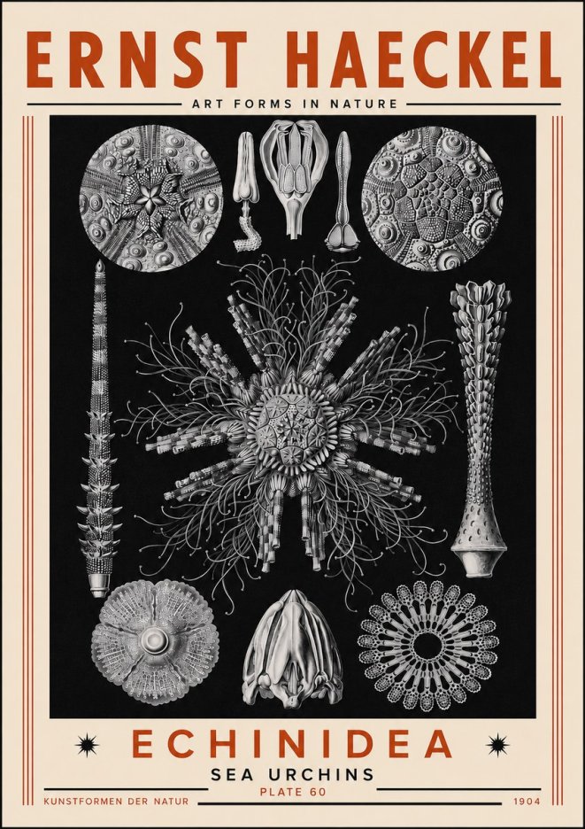 Ernst Haeckel Echinidea Sea Urchins No5 - Plakat