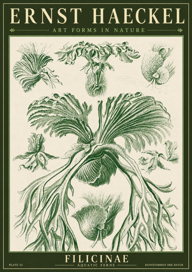 Ernst Haeckel Filicinae No4 - Plakat