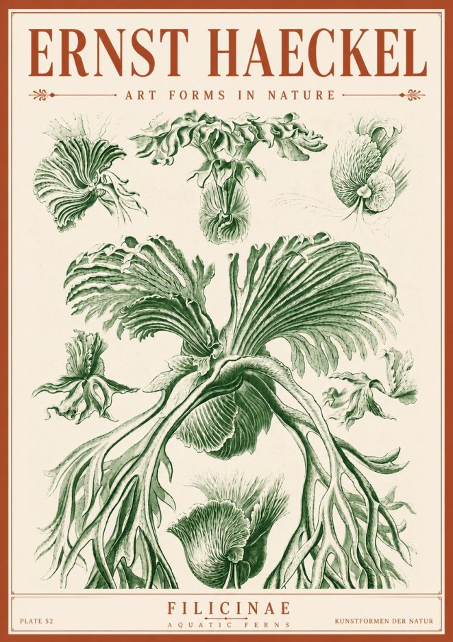 Ernst Haeckel Filicinae No6 - Plakat