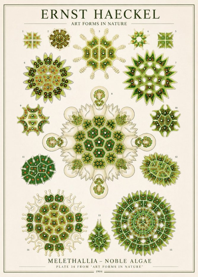 Ernst Haeckel Melethallia - Noble Algae No1 - Plakat