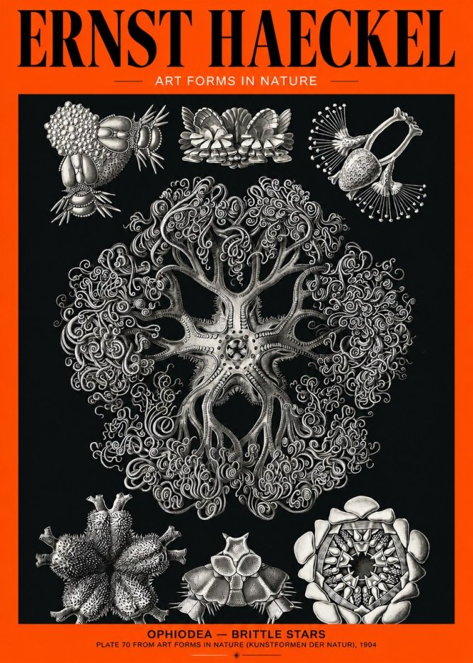 Ernst Haeckel Ophiodea - Brittle Stars II No2 - Plakat